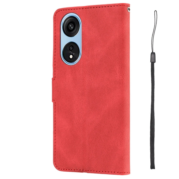 For OPPO A17 Global / A17k Fantasy Skin-feel Calfskin Texture Leather Phone Case