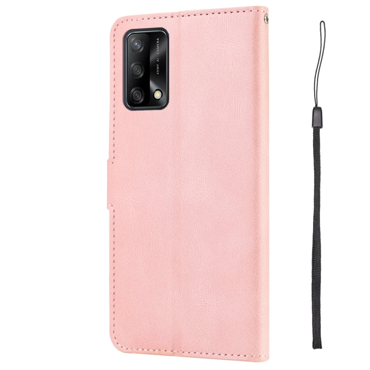 For OPPO A74 4G / F19 Fantasy Skin-feel Calfskin Texture Leather Phone Case