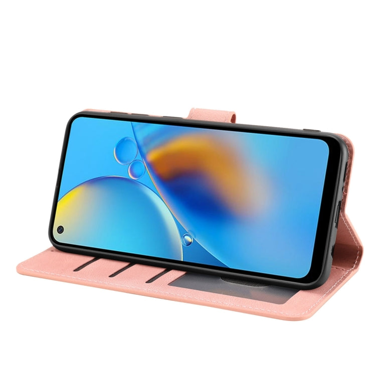 For OPPO A74 4G / F19 Fantasy Skin-feel Calfskin Texture Leather Phone Case