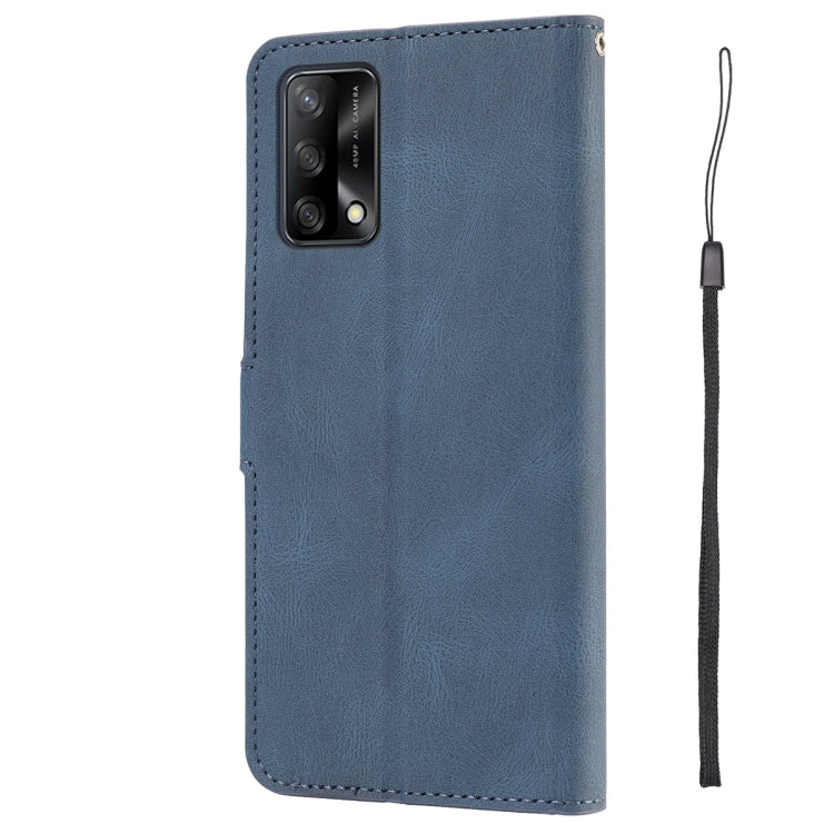 For OPPO A74 4G / F19 Fantasy Skin-feel Calfskin Texture Leather Phone Case