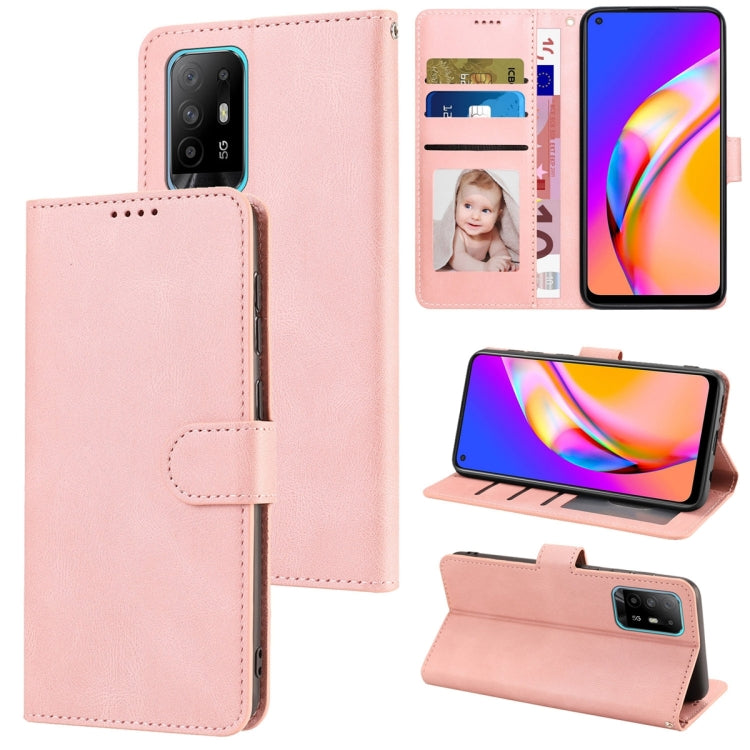 For OPPO A94 5G / Reno5 Z / F19 Pro+ Fantasy Skin-feel Calfskin Texture Leather Phone Case