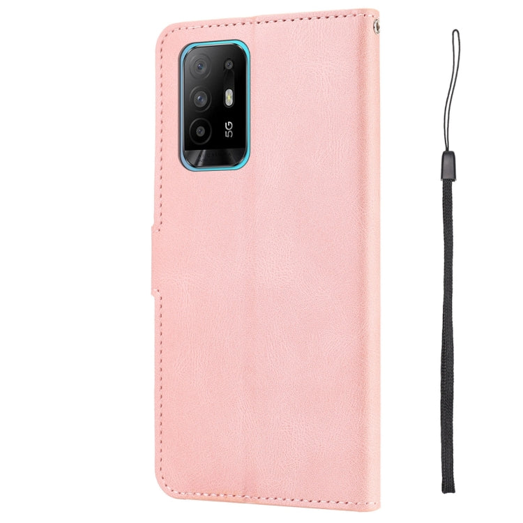 For OPPO A94 5G / Reno5 Z / F19 Pro+ Fantasy Skin-feel Calfskin Texture Leather Phone Case