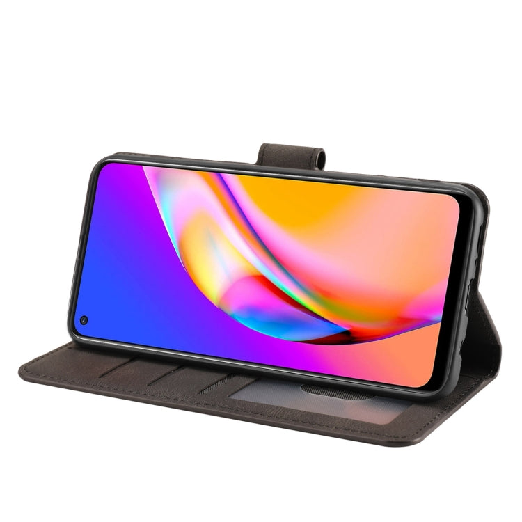 For OPPO A94 5G / Reno5 Z / F19 Pro+ Fantasy Skin-feel Calfskin Texture Leather Phone Case