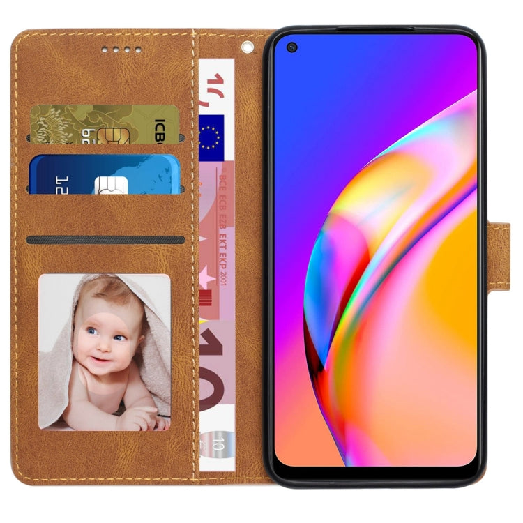 For OPPO A94 5G / Reno5 Z / F19 Pro+ Fantasy Skin-feel Calfskin Texture Leather Phone Case