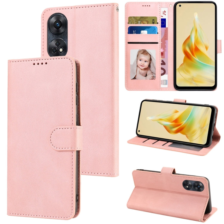 For OPPO Reno8 T 4G Global Fantasy Skin-feel Calfskin Texture Leather Phone Case