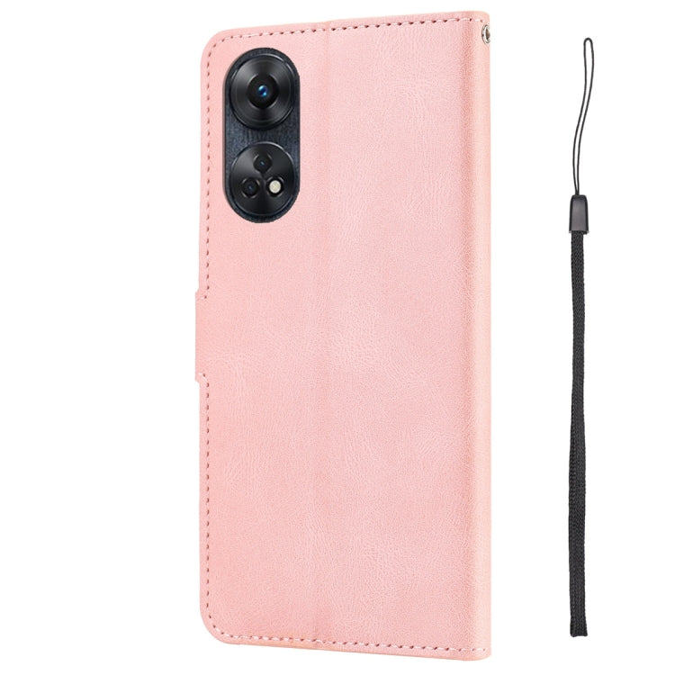 For OPPO Reno8 T 4G Global Fantasy Skin-feel Calfskin Texture Leather Phone Case