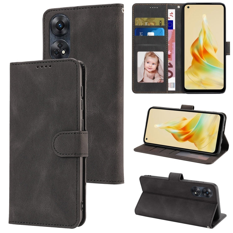 For OPPO Reno8 T 4G Global Fantasy Skin-feel Calfskin Texture Leather Phone Case