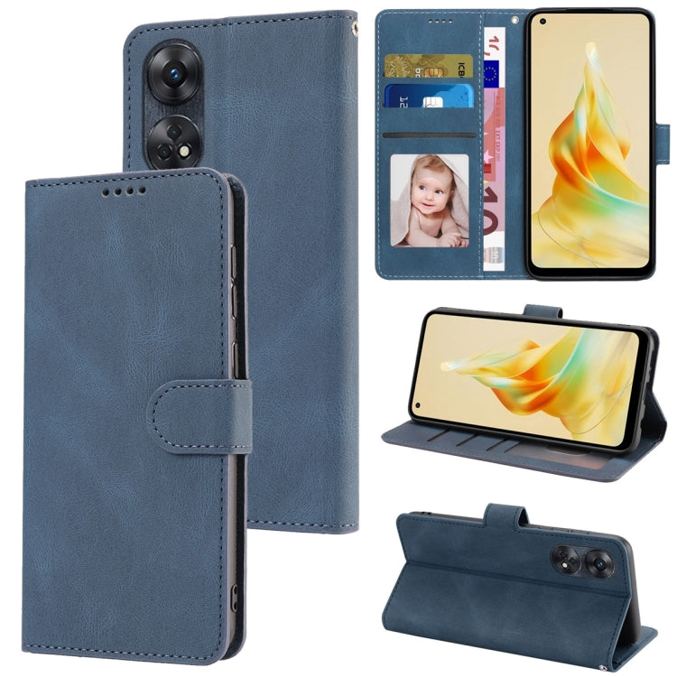 For OPPO Reno8 T 4G Global Fantasy Skin-feel Calfskin Texture Leather Phone Case