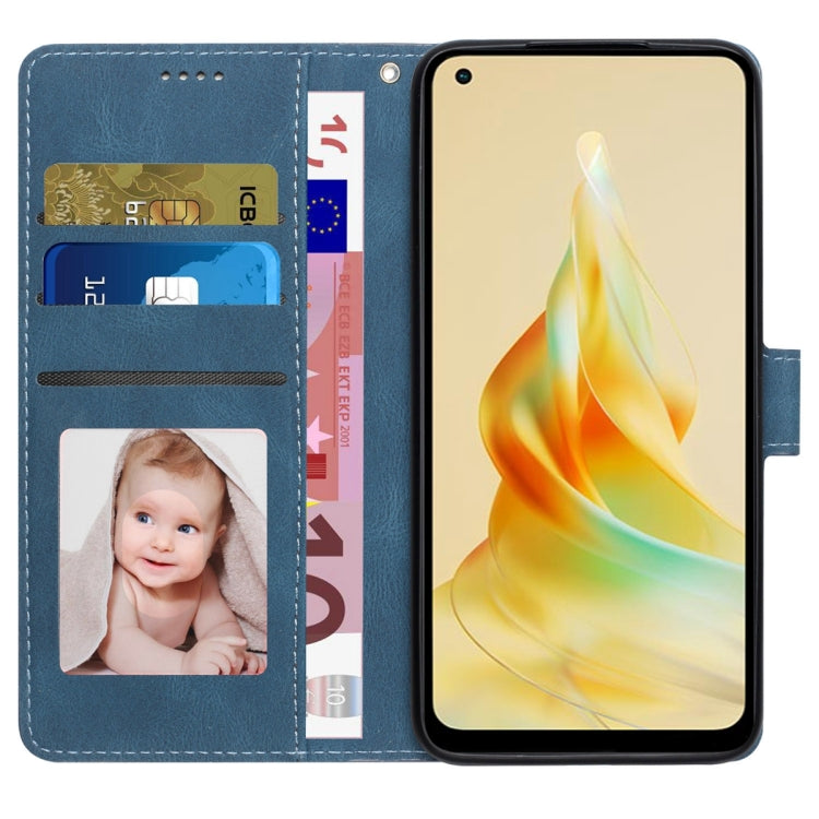 For OPPO Reno8 T 4G Global Fantasy Skin-feel Calfskin Texture Leather Phone Case