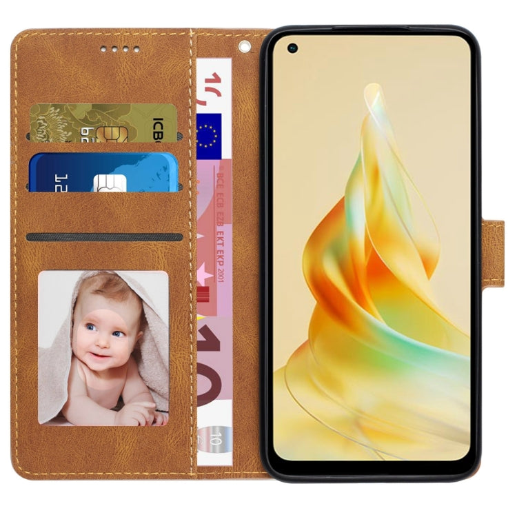 For OPPO Reno8 T 4G Global Fantasy Skin-feel Calfskin Texture Leather Phone Case
