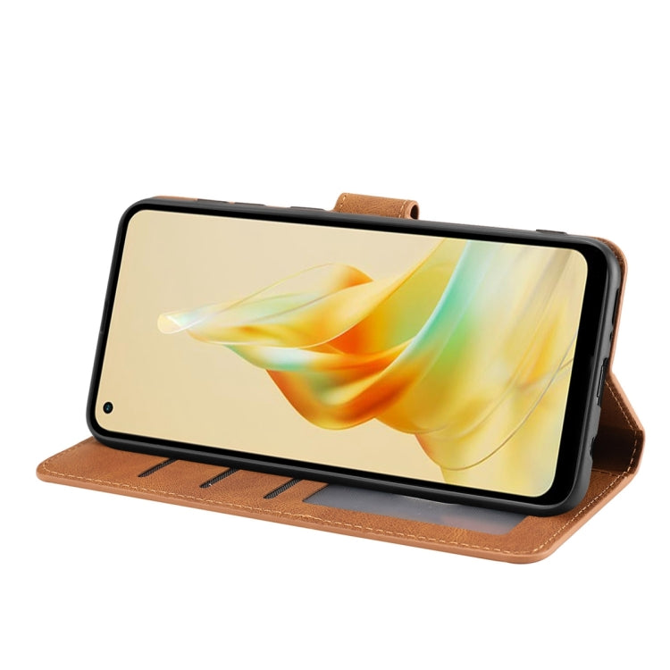 For OPPO Reno8 T 4G Global Fantasy Skin-feel Calfskin Texture Leather Phone Case