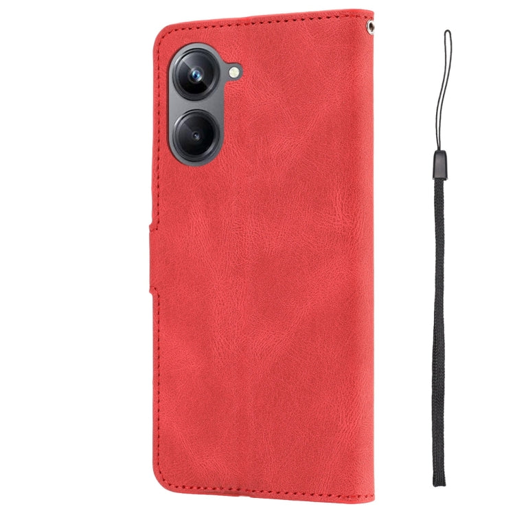 For Realme 10 Pro 5G Fantasy Skin-feel Calfskin Texture Leather Phone Case