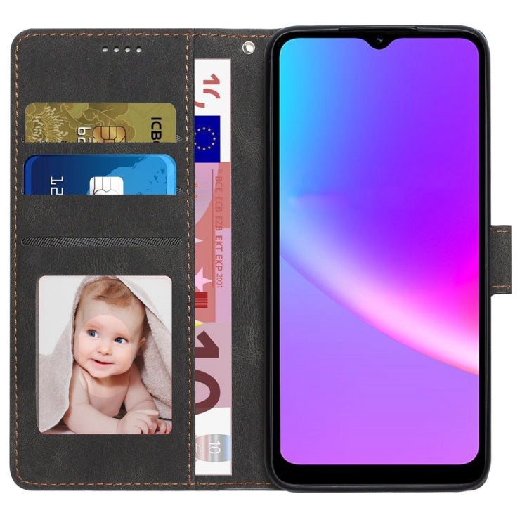 For Realme C25 / C15 / C12 Fantasy Skin-feel Calfskin Texture Leather Phone Case