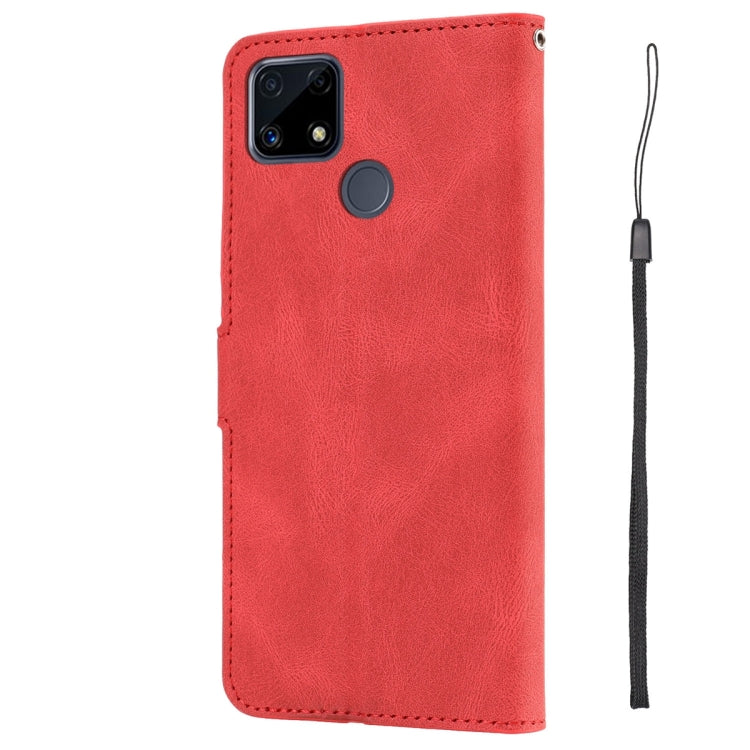 For Realme C25 / C15 / C12 Fantasy Skin-feel Calfskin Texture Leather Phone Case