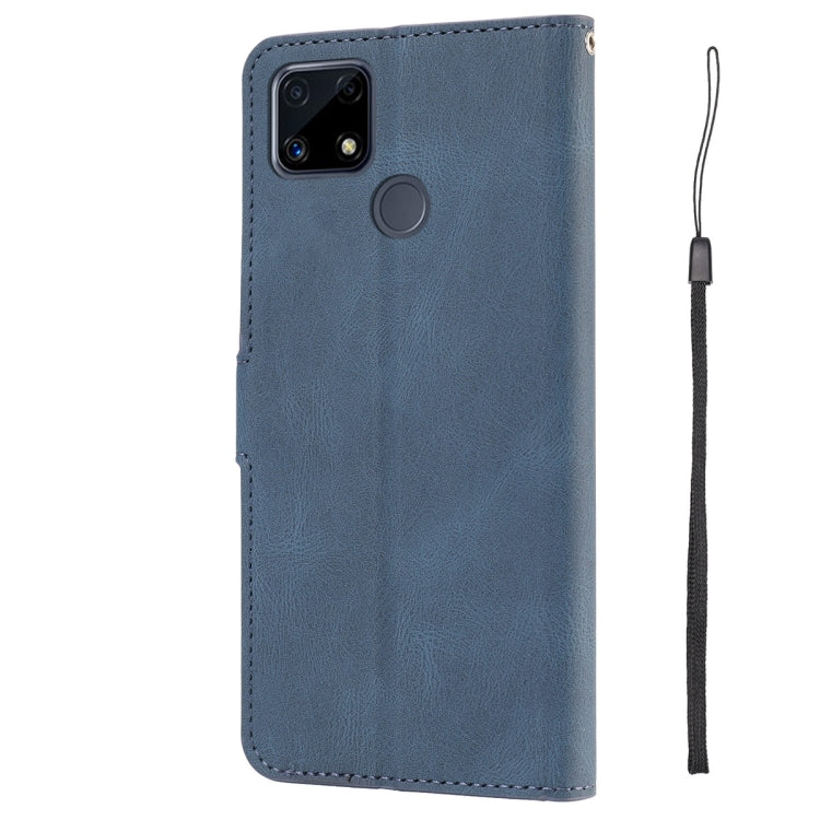 For Realme C25 / C15 / C12 Fantasy Skin-feel Calfskin Texture Leather Phone Case