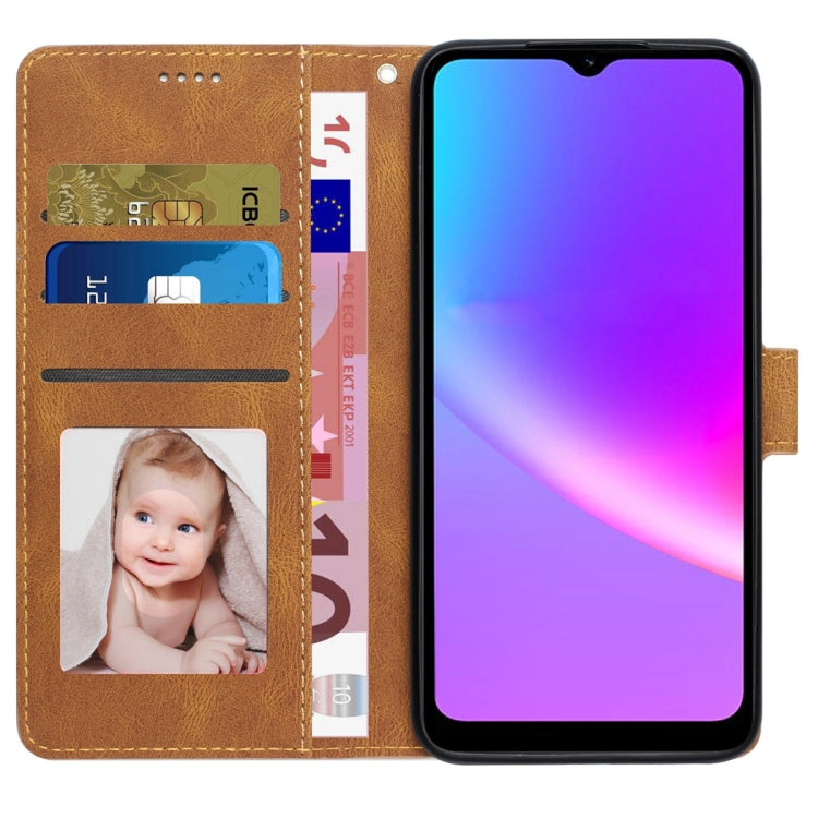 For Realme C25 / C15 / C12 Fantasy Skin-feel Calfskin Texture Leather Phone Case