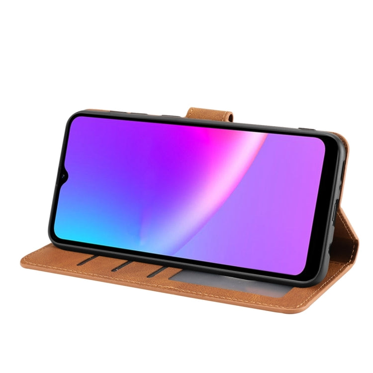 For Realme C25 / C15 / C12 Fantasy Skin-feel Calfskin Texture Leather Phone Case