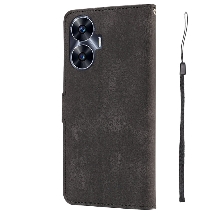 For Realme C55 4G Global Fantasy Skin-feel Calfskin Texture Leather Phone Case