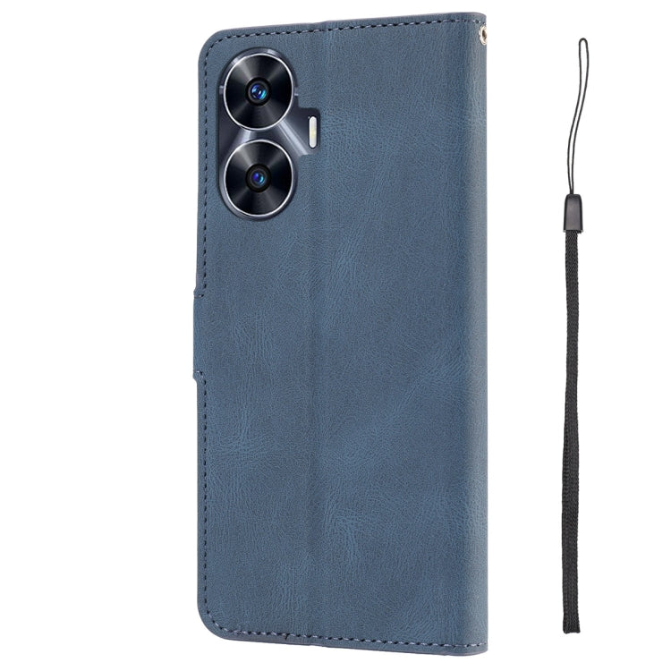 For Realme C55 4G Global Fantasy Skin-feel Calfskin Texture Leather Phone Case