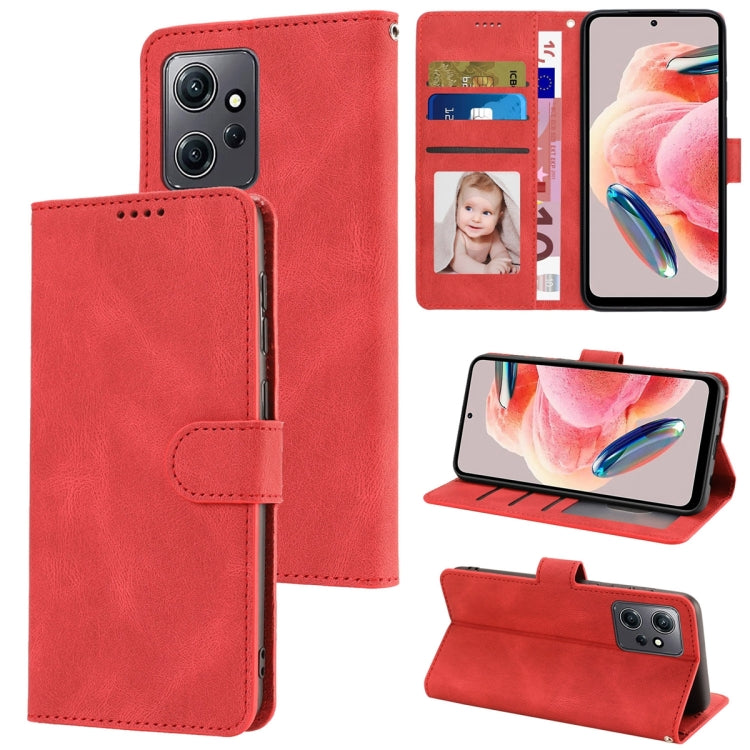 For Xiaomi Redmi Note 12 4G Global Fantasy Skin-feel Calfskin Texture Leather Phone Case