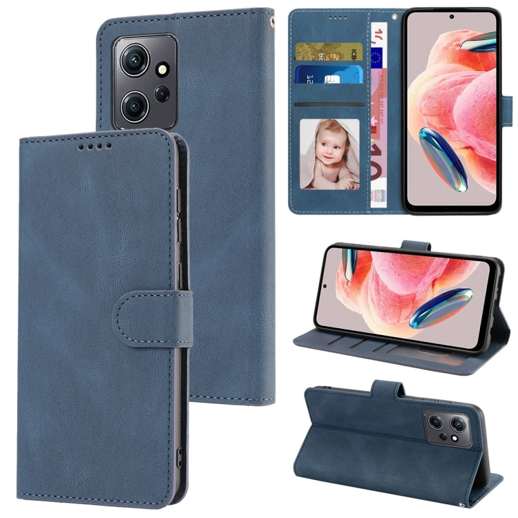 For Xiaomi Redmi Note 12 4G Global Fantasy Skin-feel Calfskin Texture Leather Phone Case