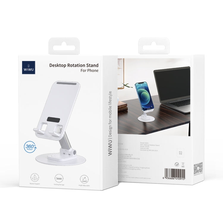 WIWU ZM109 Rotatable Foldable Desktop Phone Holder(White)