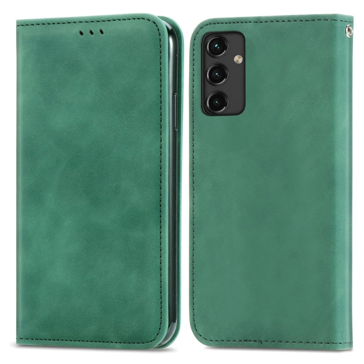 For Samsung Galaxy A14 5G Retro Skin Feel Magnetic Leather Phone Case