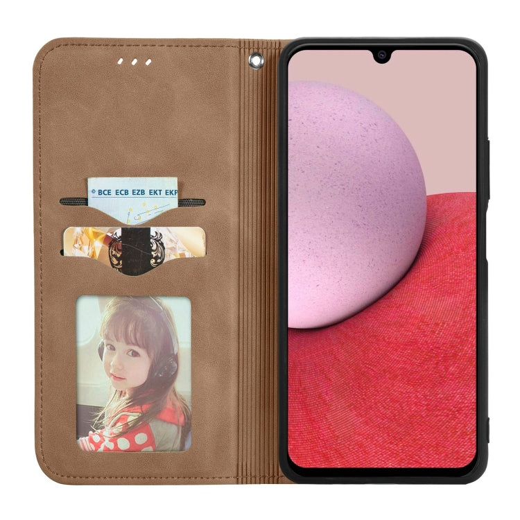 For Samsung Galaxy A14 5G Retro Skin Feel Magnetic Leather Phone Case