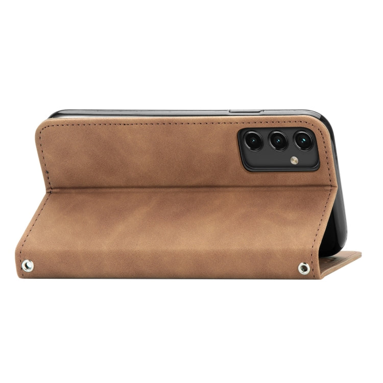 For Samsung Galaxy A14 5G Retro Skin Feel Magnetic Leather Phone Case