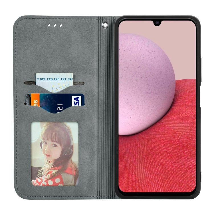 For Samsung Galaxy A14 5G Retro Skin Feel Magnetic Leather Phone Case