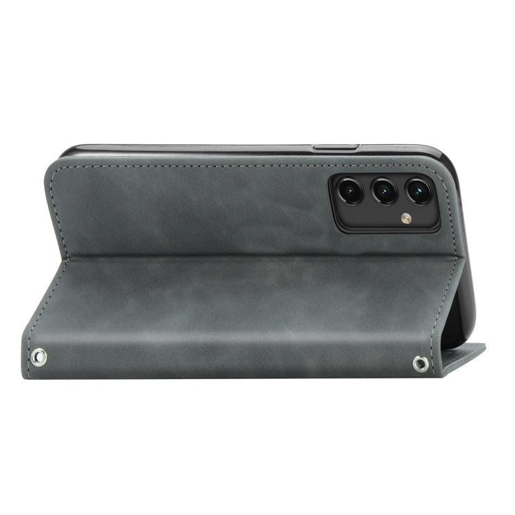 For Samsung Galaxy A14 5G Retro Skin Feel Magnetic Leather Phone Case