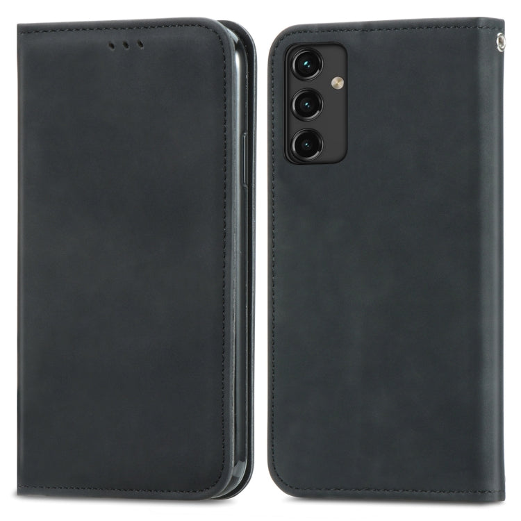 For Samsung Galaxy A14 5G Retro Skin Feel Magnetic Leather Phone Case