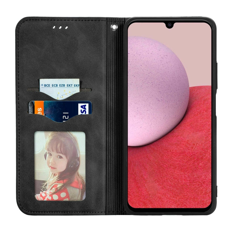 For Samsung Galaxy A14 5G Retro Skin Feel Magnetic Leather Phone Case