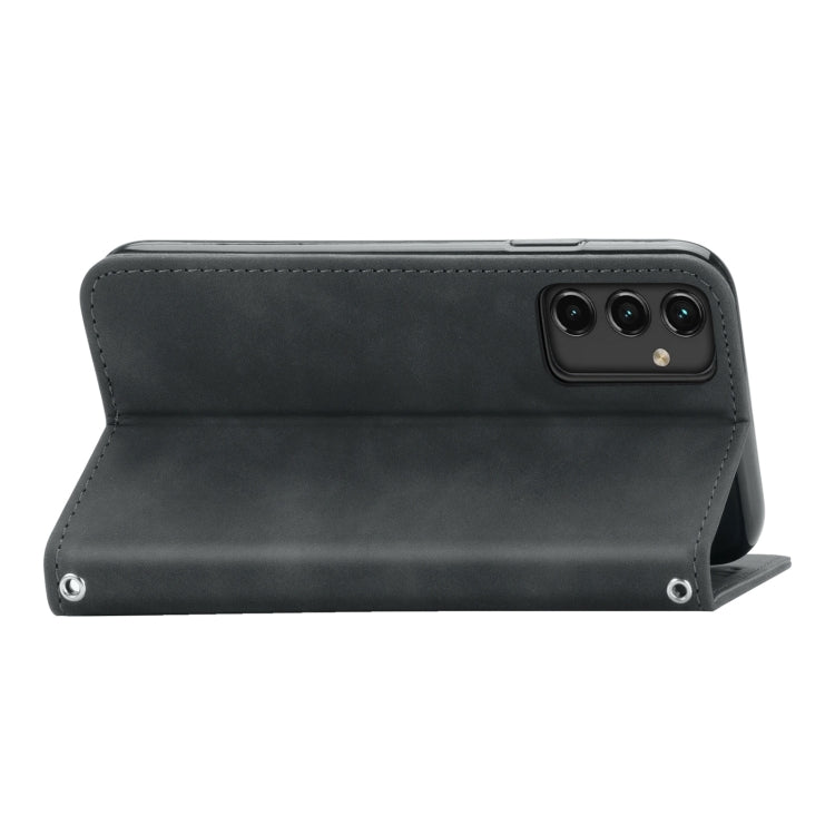 For Samsung Galaxy A14 5G Retro Skin Feel Magnetic Leather Phone Case