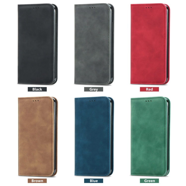 For Samsung Galaxy A14 5G Retro Skin Feel Magnetic Leather Phone Case