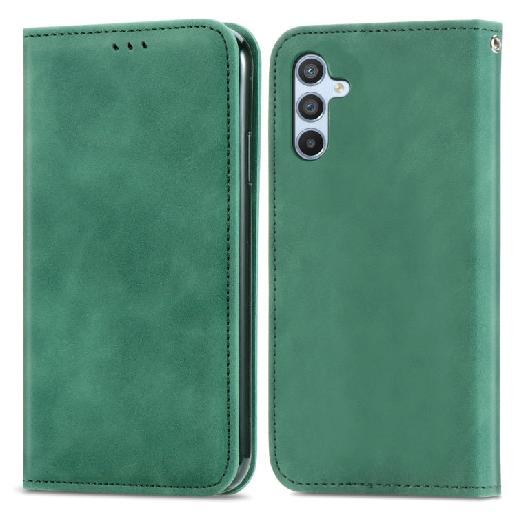 For Samsung Galaxy A54 5G Retro Skin Feel Magnetic Leather Phone Case