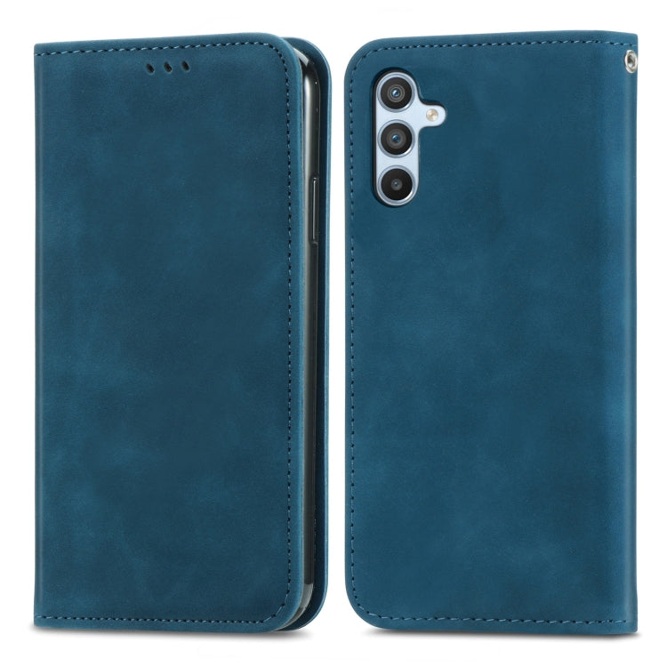 For Samsung Galaxy A54 5G Retro Skin Feel Magnetic Leather Phone Case