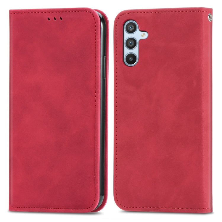 For Samsung Galaxy A54 5G Retro Skin Feel Magnetic Leather Phone Case