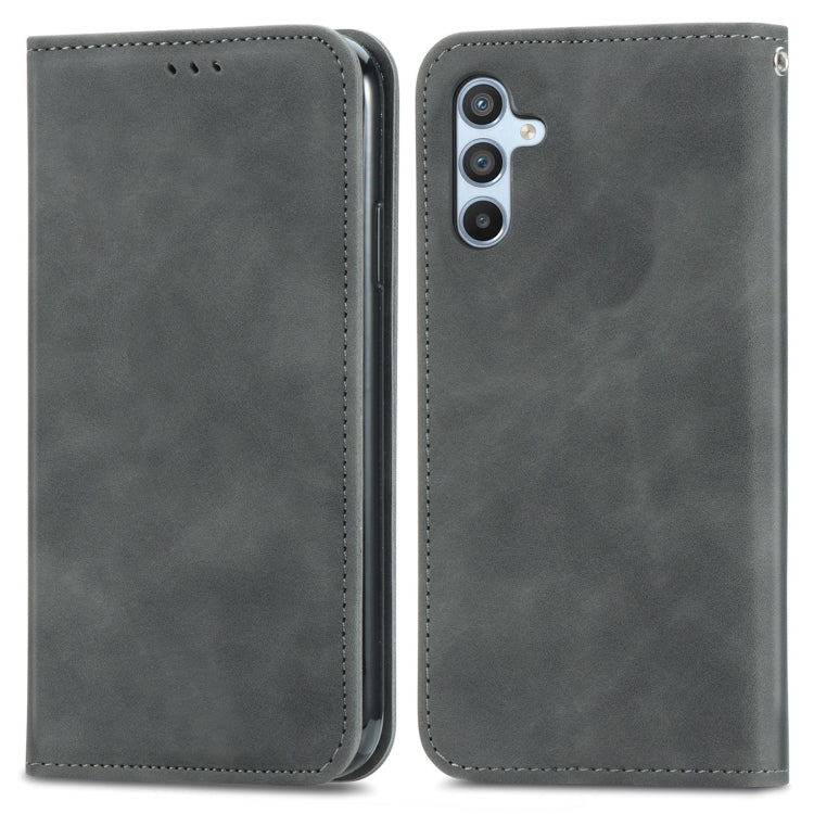 For Samsung Galaxy A54 5G Retro Skin Feel Magnetic Leather Phone Case