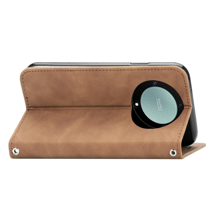 For Honor Magic5 Lite Retro Skin Feel Magnetic Leather Phone Case