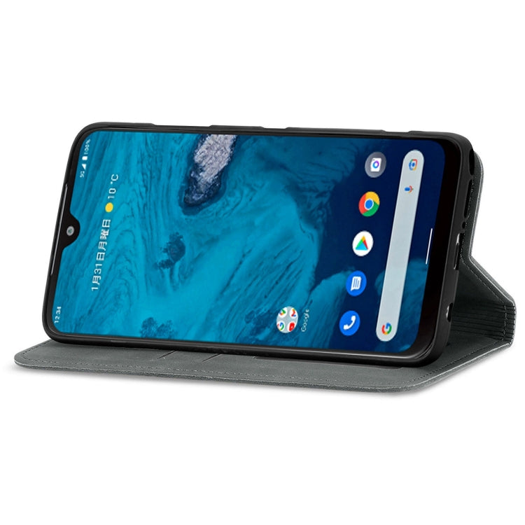 For Kyocera Android One S10 Retro Skin Feel Magnetic Leather Phone Case