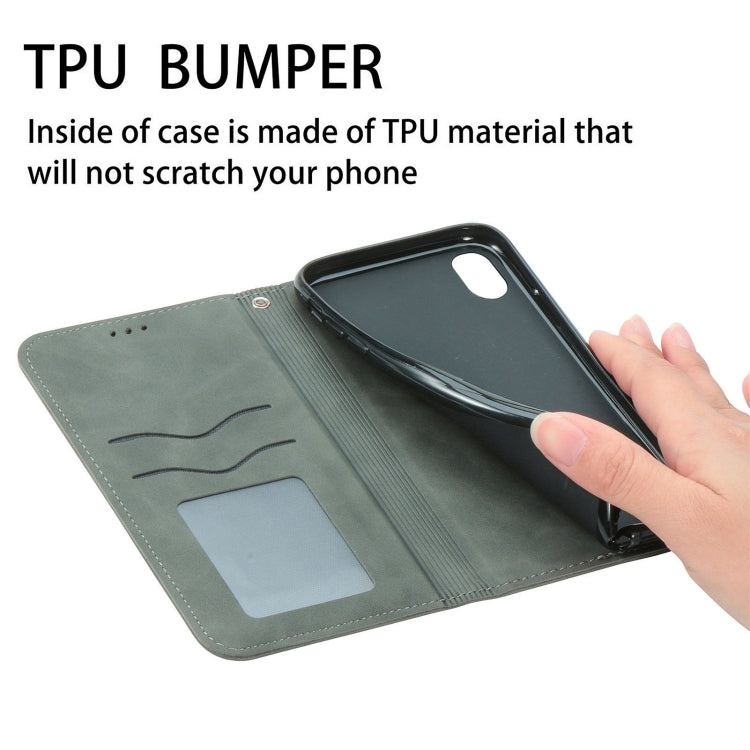 For Kyocera Android One S10 Retro Skin Feel Magnetic Leather Phone Case