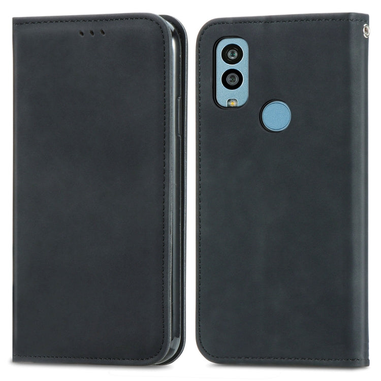 For Kyocera Android One S10 Retro Skin Feel Magnetic Leather Phone Case