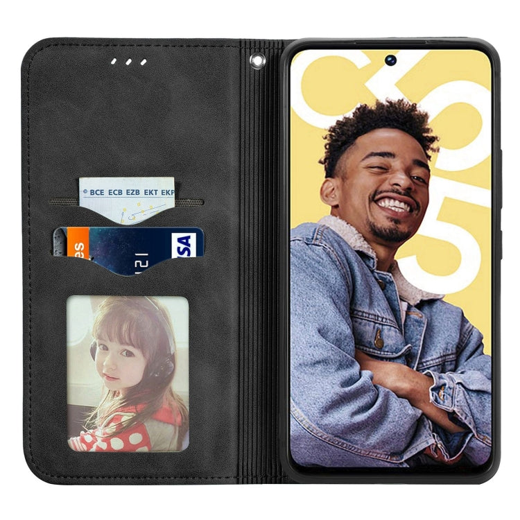 For Realme C55 Retro Skin Feel Magnetic Leather Phone Case