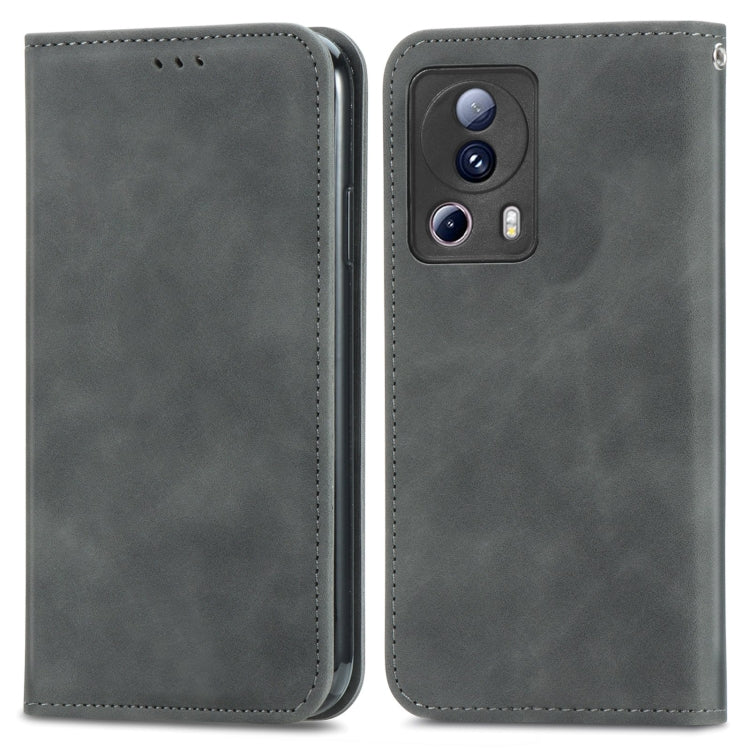 For Xiaomi 13 Lite Retro Skin Feel Magnetic Leather Phone Case