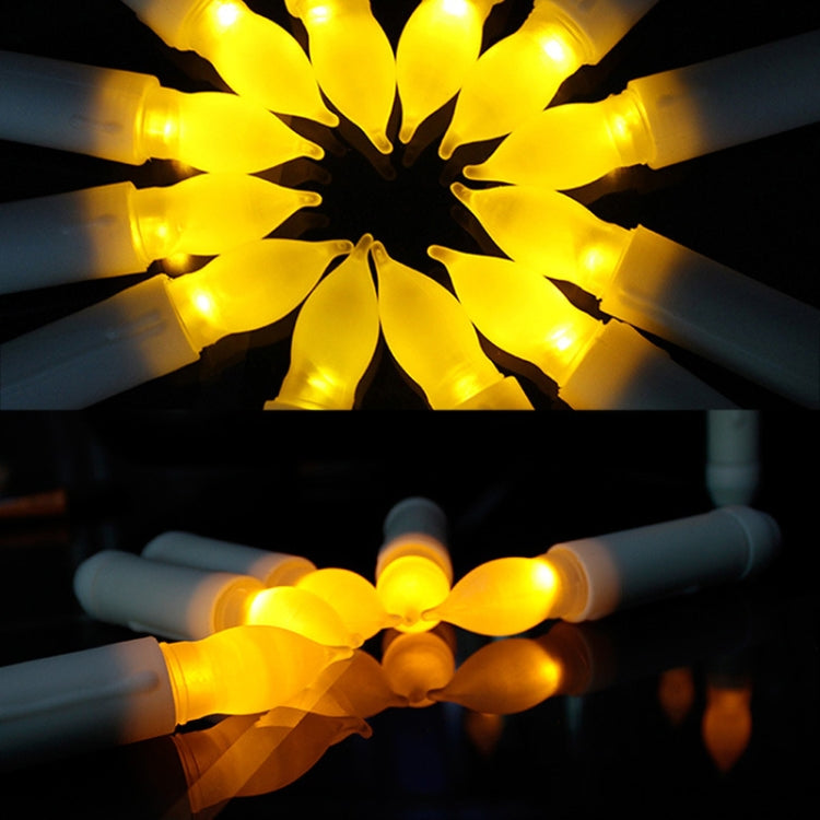 12pcs / Box LED Electronic Candle Lights Flameless Long Rod Christmas Candle, Spec:Flashing Yellow Light