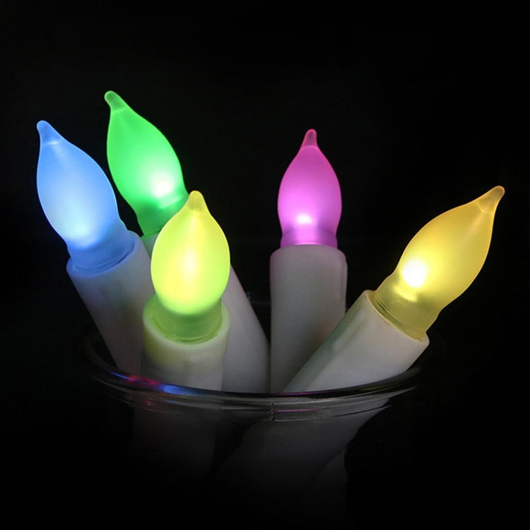 12pcs / Box LED Electronic Candle Lights Flameless Long Rod Christmas Candle, Spec:Flashing Colorful Light