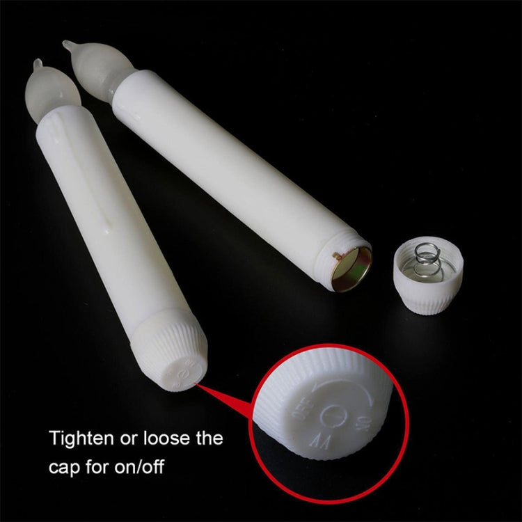 12pcs / Box LED Electronic Candle Lights Flameless Long Rod Christmas Candle, Spec:Flashing Yellow Light-Purple