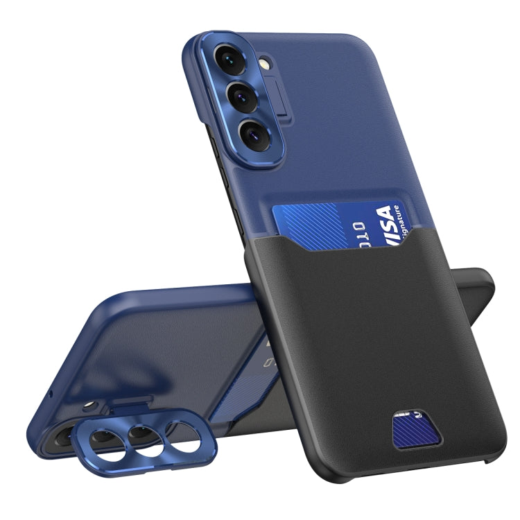 For Samsung Galaxy S22 5G Two-Color Invisible Lens Holder Phone Case