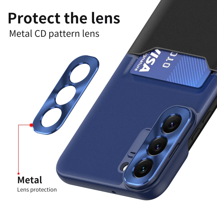 For Samsung Galaxy S22 5G Two-Color Invisible Lens Holder Phone Case